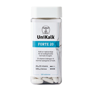 Unikalk Forte 20 - 180 stk. - Unikalk