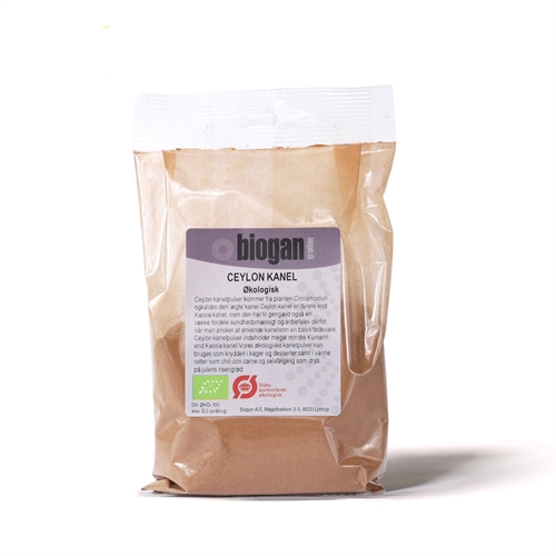 Kanelpulver 100% Ceylon Økologisk - 100 gram - Biogan - DISCOUNT PRIS