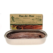 Ansjoser i Økologisk Olivenolie, fanget bæredygtig Spanien - 50 gr -  Pan do Mar
