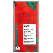 Vivani Grand Cru mørk chokolade med chili 70% Økologisk - 100 gr - Vivani