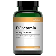D3 vitamin 80 mcg - 200 Kapsler - Mezina