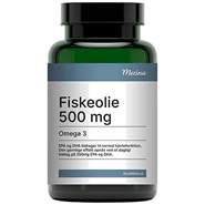 Fiskeolie Omega-3, 500 mg - 180 Kapsler - Mezina