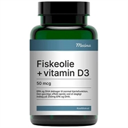 Fiskeolie med vitamin D3 - 50 mcg - 160 Kapsler - Mezina