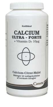 Calcium Ultra Forte + Vitamin D3 10 µg - 200 tabletter - Camette
