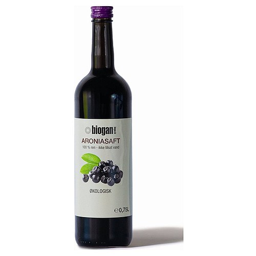 Aroniasaft 100% Økologisk - 750 ml - Biogan