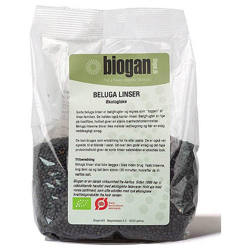 Beluga linser Økologisk- 500 gram - Biogan