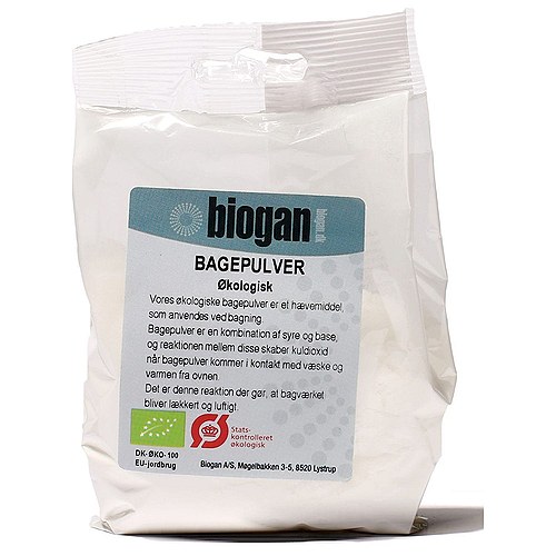 Bagepulver Økologisk - 100 gram - Biogan - DISCOUNT PRIS