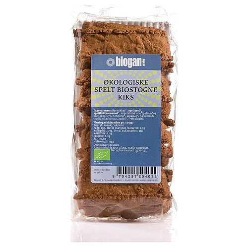 Biostogne spelt kiks Økologisk - 175 gram - Biogan