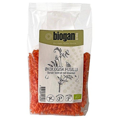 Fusilli skruer med linser Frankrig Økologisk - 250 gram - Biogan