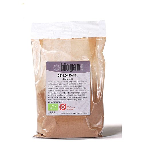 Kanelpulver 100% Ceylon Økologisk - 100 gram - Biogan - DISCOUNT PRIS