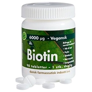 Biotin 6000 mcg - 90 tabletter - Grønne dfi vitaminer