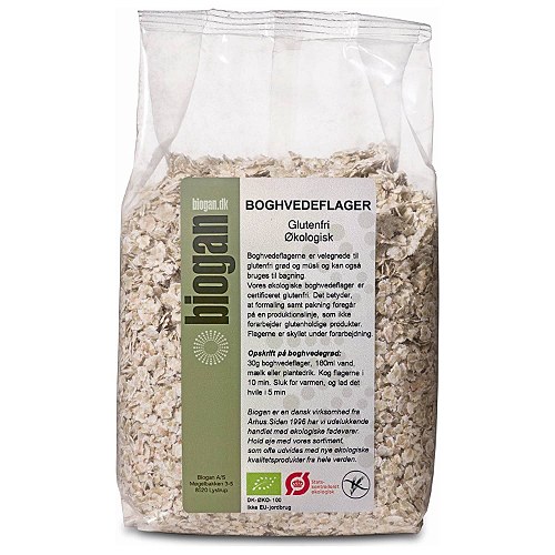 Boghvedeflager glutenfri Økologisk - 500 gr - Biogan