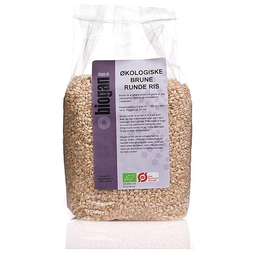 Brune ris runde Italien Økologisk - 1 kg - Biogan - DISCOUNT PRIS