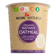 Instant Havregrød med Æble og Blåbær, GF, Økologisk - 55 Gram - Madame Butterfly