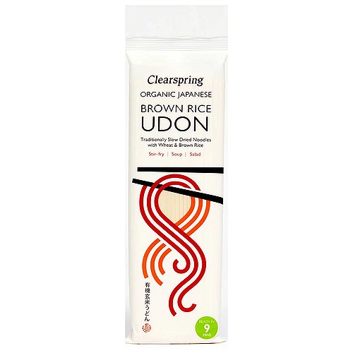 Udon Nudler med Brune Ris Økologisk - 200 gram - Clearspring