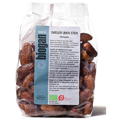 Dadler uden sten, Deglet Nour Økologisk - 500 gram - Biogan - DISCOUNT PRIS