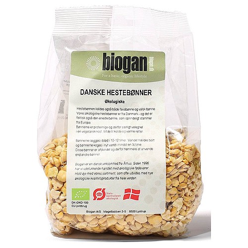  Danske Hestebønner/Favabønner Økologisk - 400 gram - Biogan