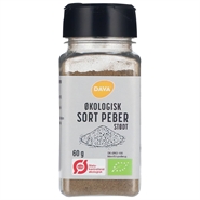Stødt sort peber Økologisk - 60 g - DAVA
