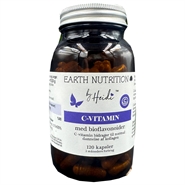 C-vitamin med bioflavonoider Food-State - 120 kapsler - Earth Nutrition