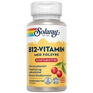 B12 Vitamin med Folsyre - 90 Tabletter - Solaray