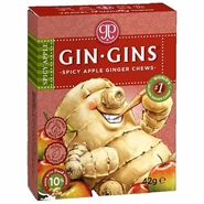 Ginger Chews (Gins Gins) Spicy Apple Travel Pack - 42 Gr. 