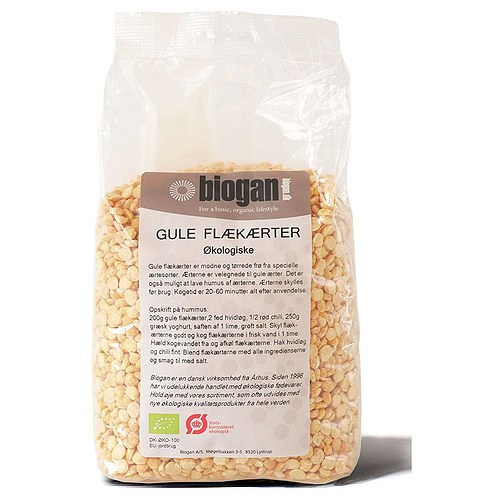 Gule flæk ærter Økologisk - 1 kg - Biogan