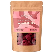 Mandler m. hvid chokolade, aronia & lemon Økologisk - 100 g - Guru Snack