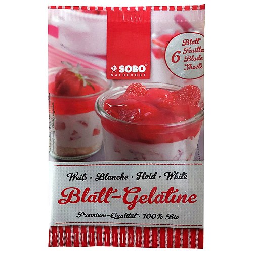 Husblas gelatine Økologisk - 6 blade - SOBO