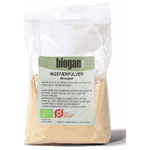 Ingefær pulver Økologisk - 100 gram - Biogan
