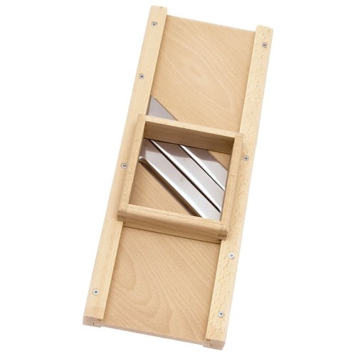 Kålrivejern bøgetræ med 3 knive 40x16 cm - 1 styk - Biogan