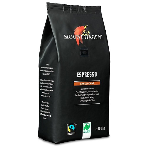 Kaffebønner Espresso Økologisk  - 1 kg - Mount Hagen