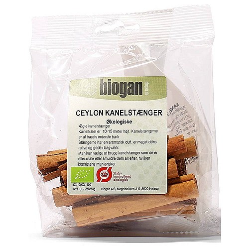Kanel hel ceylon Økologisk - 50 gram - Biogan