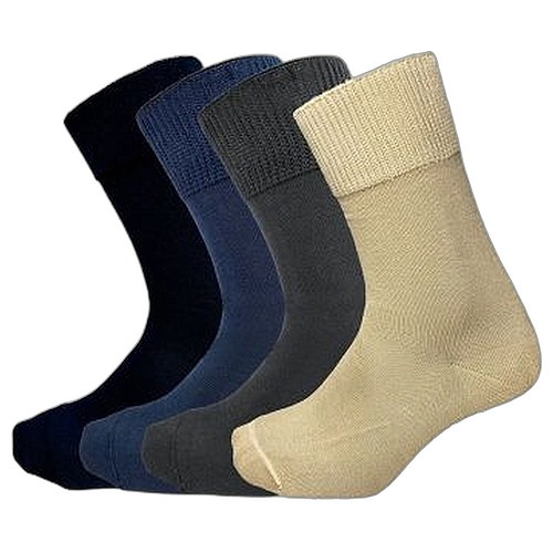 Cotton Diabetes- og Komfortstrømper Sort str. 39-42 - 1 pakke - Kilde & Co.