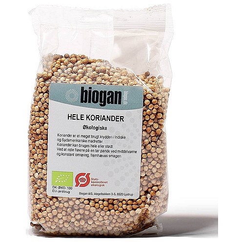 Korianderfrø hele Økologisk - 100 gram - Biogan