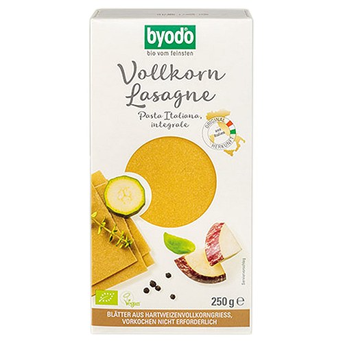 Lasagneplader fuldkorn Økologisk - 250 gram - Byodo