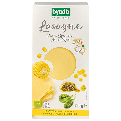 Lasagneplader ris og majs glutenfri Økologisk - 250 gram - Byodo