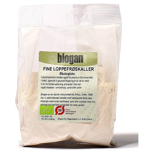Loppefrøskaller psyllium fint Økologisk  - 200 gram - Biogan