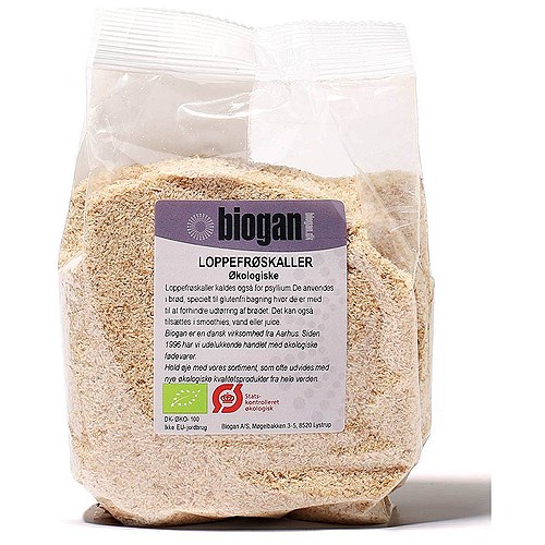 Loppefrøskaller psyllium Økologisk - 200 gr - Biogan - DISCOUNT PRIS