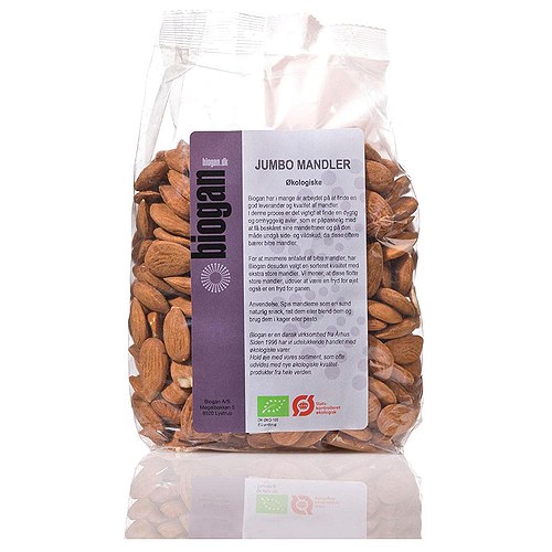 Mandler Jumbo Spanien Økologisk - 500 gr - Biogan - DISCOUNT PRIS