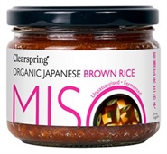 Brown Rice Miso i glas upasteuriseret Økologisk - 300 gr - Clearspring