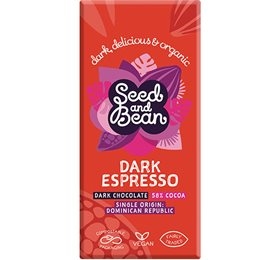 Mørk Chokolade 58% Kaffe Espresso Økologisk - 75 gram - Seed & Bean