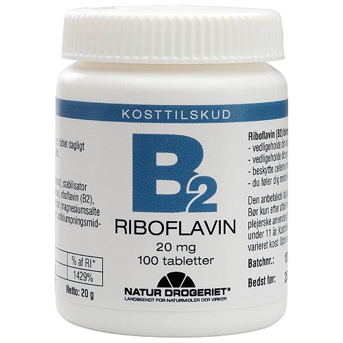 B2 vitamin 20 mg - 100 tab - Natur Drogeriet