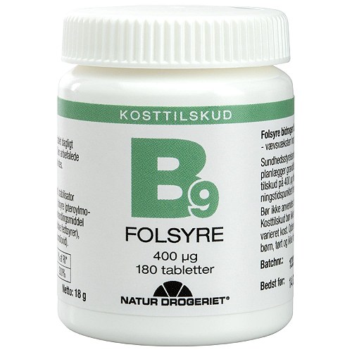 Folsyre - 180 tab - Natur Drogeriet
