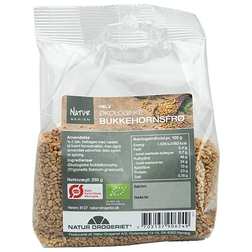Bukkehornsfrø Økologiske - 250 gr - Natur Drogeriet