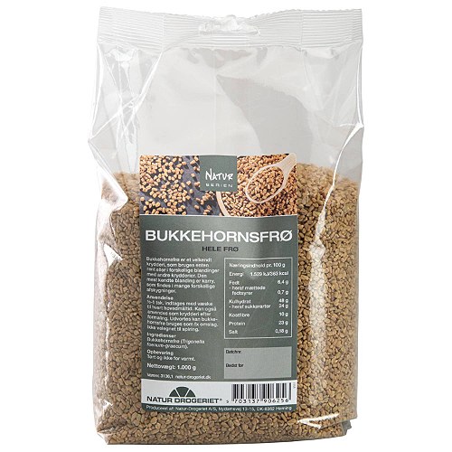 Bukkehornsfrø hele - 1 kg - Natur Drogeriet