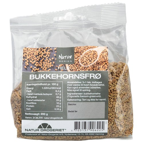 Bukkehornsfrø Hel - 200 gr - Natur Drogeriet