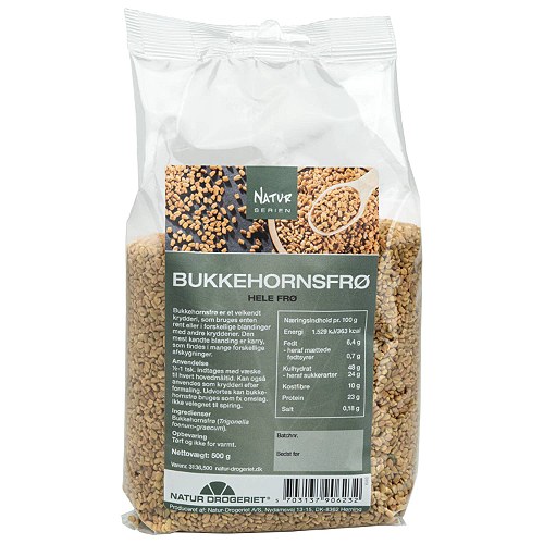 Bukkehornsfrø hele - 500 gram - Natur-Drogeriet