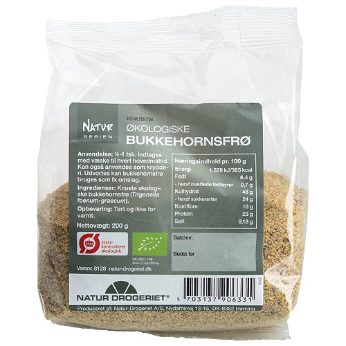 Bukkehornsfrø knust Økologisk- 200 gr - Natur Drogeriet