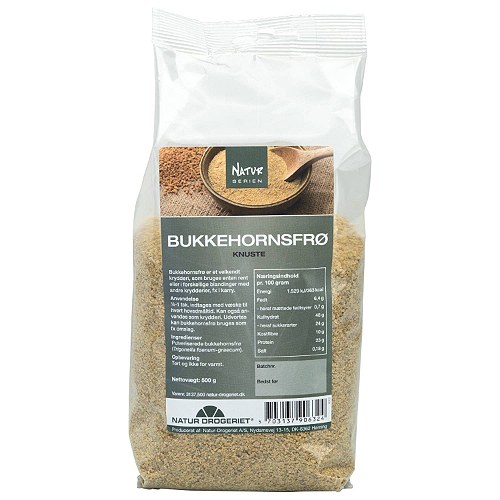 Bukkehornsfrø knust - 500 gr - Natur Drogeriet