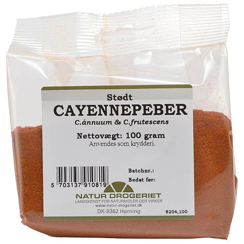 Cayennepeber stødt  - 100 gram - Natur Drogeriet